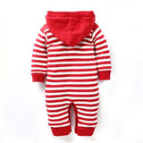 Baby Romper Thick Fleece Warm Cardigan for Winter Kids Knitted Sweater Infant's Climbing Clothes Hooded Girl Boys Outwear CL0434