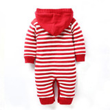Baby Romper Thick Fleece Warm Cardigan for Winter Kids Knitted Sweater Infant's Climbing Clothes Hooded Girl Boys Outwear CL0434