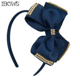 Baby Ribbon Hair Bands Headband Girls Hairbow Hairband With Rhinestone Children Hair Accessories