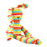 Baby Rabbit Sleeping Comfort Toys with Rainbow Color Knitted Sweet Cute Stuffed Toys Bunny Dolls For kids girl Birthday Gifts