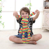Baby Rabbit Sleeping Comfort Toys with Rainbow Color Knitted Sweet Cute Stuffed Toys Bunny Dolls For kids girl Birthday Gifts