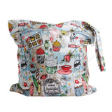 Baby Protable Nappy Zipper Diaper Bag Washable Nappy Wet Dry Cloth Waterproof