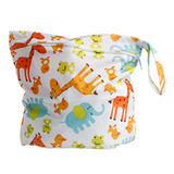 Baby Protable Nappy Zipper Diaper Bag Washable Nappy Wet Dry Cloth Waterproof