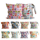 Baby Protable Nappy Zipper Diaper Bag Washable Nappy Wet Dry Cloth Waterproof