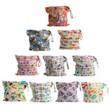 Baby Protable Nappy Zipper Diaper Bag Washable Nappy Wet Dry Cloth Waterproof