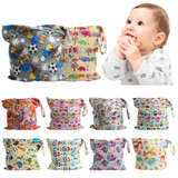 Baby Protable Nappy Zipper Diaper Bag Washable Nappy Wet Dry Cloth Waterproof