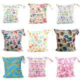 Baby Protable Nappy Reusable Washable Wet Dry Cloth Zipper Waterproof Diaper Storage Bag High Quality