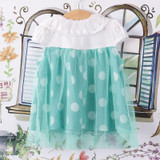 Baby Princess Dress Hot 2015 New Girls Polka Dot Lace Dress Baby Summer Beach Dress Sundress