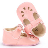 Baby Pink shoes PU Leather Baby Moccasins Soft Soled Baby Shoes Girl Newborn Infant Baby Shoes First Walkers For Party Gifts