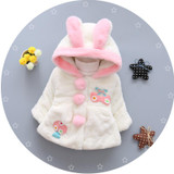 Baby Parka Plus Thick Baby Girls Cute Ears Snow Wear Infant Girls Outerwear Coat Single-breasted Toddler Girls Clothing HW1519