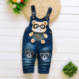 baby pants denim infant overalls 2017 autumn little children bib pants kids boys girls trousers for toddler cartoon longs jeans