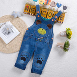 baby pants denim infant overalls 2017 autumn little children bib pants kids boys girls trousers for toddler cartoon longs jeans