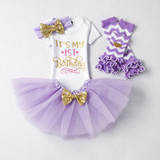 Baby One Year Birthday Dress Full Romper Headband Roupa Infantil Bebes 1st Birthday Outfit Toddler Girl Party Clothing Dress