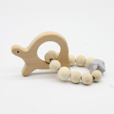 Baby Nursing Bracelets Wooden Teether Crochet Chew Beads Teething Wood Rattles Toys Teether Montessori Bracelets