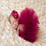 Baby Newborn Photography Props Girl Skirt Bowknot Baby Tutu Skirt Tulle Baby Photo Props Flower Headband Cap Fotografia Crochet