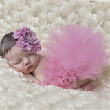 Baby Newborn Photography Props Girl Skirt Bowknot Baby Tutu Skirt Tulle Baby Photo Props Flower Headband Cap Fotografia Crochet