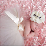 Baby Newborn Photography Props Girl Skirt Bowknot Baby Tutu Skirt Tulle Baby Photo Props Flower Headband Cap Fotografia Crochet