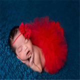 Baby Newborn Photography Props Girl Skirt Bowknot Baby Tutu Skirt Tulle Baby Photo Props Flower Headband Cap Fotografia Crochet