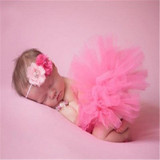 Baby Newborn Photography Props Girl Skirt Bowknot Baby Tutu Skirt Tulle Baby Photo Props Flower Headband Cap Fotografia Crochet