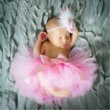 Baby Newborn Photography Props Girl Skirt Bowknot Baby Tutu Skirt Tulle Baby Photo Props Flower Headband Cap Fotografia Crochet