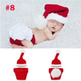Baby Newborn Photography Props Costume Toddler Animal Beanie with Diaper Cover Cocoon Handmade Knitted Hat 0-12M SG041