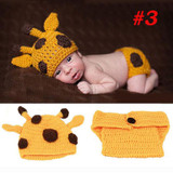 Baby Newborn Photography Props Costume Hand Crochet Knit Infant Beanie Hat with Cape Animal Design Wing Batman Policeman SG040