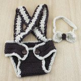 Baby Newborn Photography Props Costume Hand Crochet Knit Infant Beanie Hat with Cape Animal Design Wing Batman Policeman SG040