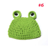 Baby Newborn Photography Props Costume Hand Crochet Knit Infant Beanie Hat with Cape Animal Design Wing Batman Policeman SG040