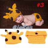 Baby Newborn Photography Props Costume Hand Crochet Knit Infant Beanie Hat with Cape Animal Design Wing Batman Policeman SG040