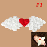 Baby Newborn Photography Props Costume Hand Crochet Knit Infant Beanie Hat with Cape Animal Design Wing Batman Policeman SG040