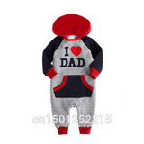 Baby Newborn I Love Mam Dad Costume Baby Girls Boys Jumpsuit clothing 2015 Winter Romper Body baby clothes Baby Newborn I Love Mam Dad Costume Baby Girls Boys Jumpsuit clothing 2015 Winter Romper Body baby clothes