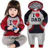 Baby Newborn I Love Mam Dad Costume Baby Girls Boys Jumpsuit clothing 2015 Winter Romper Body baby clothes Baby Newborn I Love Mam Dad Costume Baby Girls Boys Jumpsuit clothing 2015 Winter Romper Body baby clothes