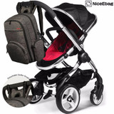 Baby Nappy Bag Backpack Nylon Waterproof Mummy Maternity Bag Lightweight Baby Bag With Insulated Pockets Changing Pad