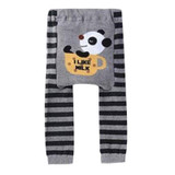 Baby Leggings cotton knitted Baby pants yarn dyed Cartoon characters toddler boys pants elastic waist Girls leggings trousers