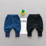 Baby knit jeans children fall boys pants baby cartoon trousers wholesale