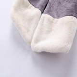 Baby kids winter clothes Winter Fashion down jacket for children Faux fur vest Baby girls Well-designed striped Outwear Coats
