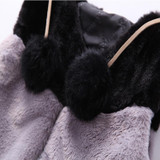 Baby kids winter clothes Winter Fashion down jacket for children Faux fur vest Baby girls Well-designed striped Outwear Coats
