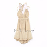 BellFlower 2018 Summer Bohemian Women Mini Dress Backless Beach Dress Holiday Boho Strapless Sexy Ball Gown Hippie Chic Dress