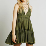 BellFlower 2017 Summer Bohemian Women Mini Dress Backless Beach Dress Holiday Boho Strapless Sexy Ball Gown Hippie Chic Dress