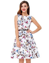 Belle Poque Womens Summer Dress 2017 Floral Retro Vintage 50s 60s Casual Party Robe Rockabilly Dresses Plus Size Vestidos mujer