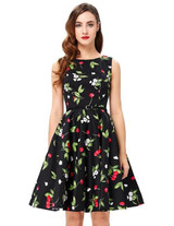 Belle Poque Womens Summer Dress 2017 Floral Retro Vintage 50s 60s Casual Party Robe Rockabilly Dresses Plus Size Vestidos mujer