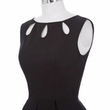 Belle Poque Women Dress 2017 Robe Vintage Black Elegant Summer Dress Tunic Casual Midi 1950s 60s Rockabilly Swing Party Dress