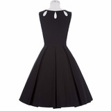 Belle Poque Women Dress 2017 Robe Vintage Black Elegant Summer Dress Tunic Casual Midi 1950s 60s Rockabilly Swing Party Dress