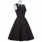 Belle Poque Women Dress 2017 Robe Vintage Black Elegant Summer Dress Tunic Casual Midi 1950s 60s Rockabilly Swing Party Dress