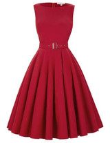 Belle Poque Women Retro Robe Vintage Dress 2017 Sleeveless 1950s 60s Black Red Womens Dresses Plus Size Elegant Tunic Vestidos