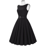Belle Poque Women Retro Robe Vintage Dress 2017 Sleeveless 1950s 60s Black Red Womens Dresses Plus Size Elegant Tunic Vestidos