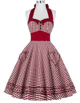 Belle Poque Summer Dress Plus Size Women Clothing 2017 Retro Swing Gown Pin up Plaid Robe Vintage 60s 50s Rockabilly Dresses