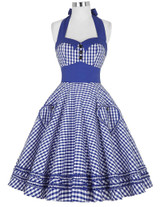 Belle Poque Summer Dress Plus Size Women Clothing 2017 Retro Swing Gown Pin up Plaid Robe Vintage 60s 50s Rockabilly Dresses