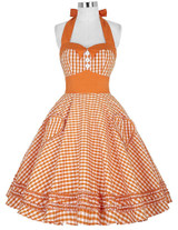 Belle Poque Summer Dress Plus Size Women Clothing 2017 Retro Swing Gown Pin up Plaid Robe Vintage 60s 50s Rockabilly Dresses