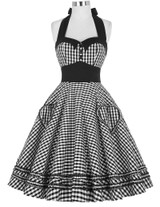 Belle Poque Summer Dress Plus Size Women Clothing 2017 Retro Swing Gown Pin up Plaid Robe Vintage 60s 50s Rockabilly Dresses
